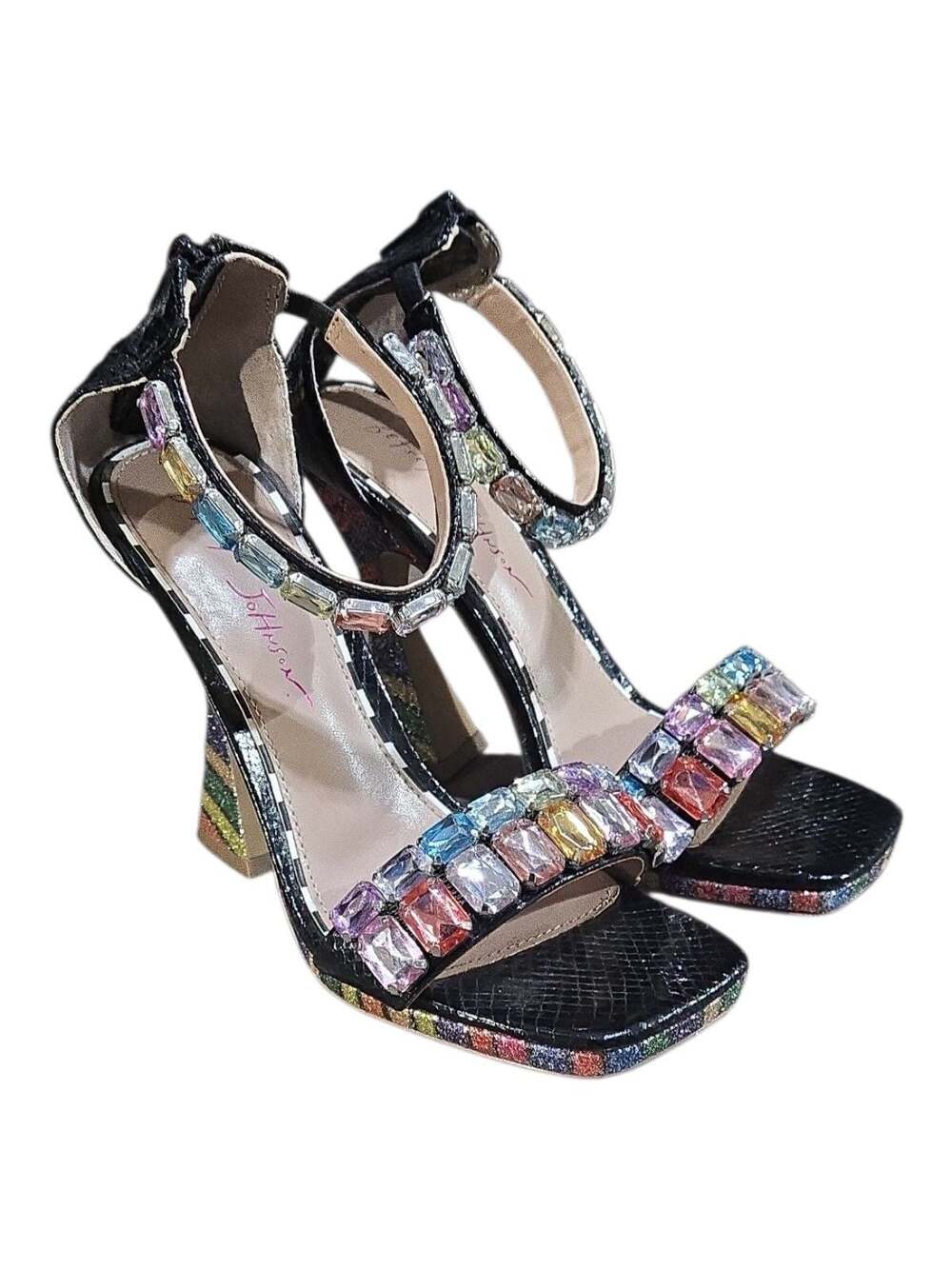 Betsey Johnson Armani Bright Multi Heels Size 7.5